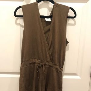Olive Green Beach Romper